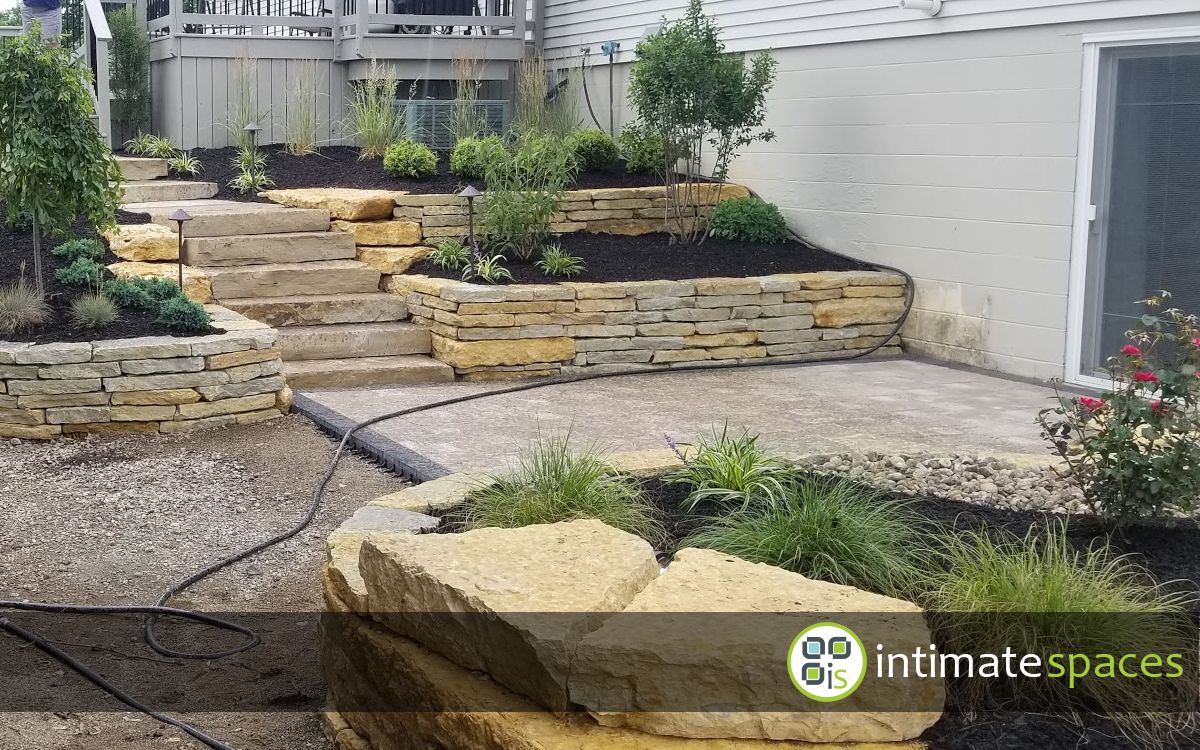 Outdoor Living: Deck, Stone Steps & walls